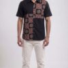 Men Black Brown Beige Cotton Block print Handloom Shirt