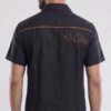 Untitled design - 4 Men Black Cotton Applique Handloom Shirt