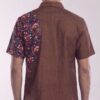 Men Brown Multicolor Cotton Block print Handloom Shirt
