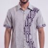 Untitled design - 2 Men Light grey Blue Cotton Batik Print Handloom Shirt