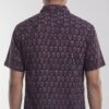 Men Navy Blue Cream Cotton Block print Handloom Shirt