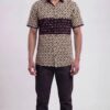 Men Off-White Maroon Cotton Block print Handloom Shirt