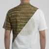 Untitled design - 4 Men Off-White Olive Green Cotton Mercerised Ikat Handloom Shirt