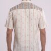 Men Off-White Peach Light grey Cotton Sambalpuri Handloom Shirt