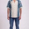 Untitled design - 1 Men Off-White Turquoise Blue Tie-Dye Handloom Shirt