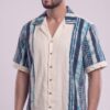 Untitled design - 3 Men Off-White Turquoise Blue Tie-Dye Handloom Shirt