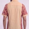 Untitled design - 4 Men Peach Maroon Cotton Batik Print Handloom Shirt