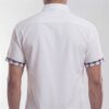 Men  White Black Cotton Checker Handloom Shirt