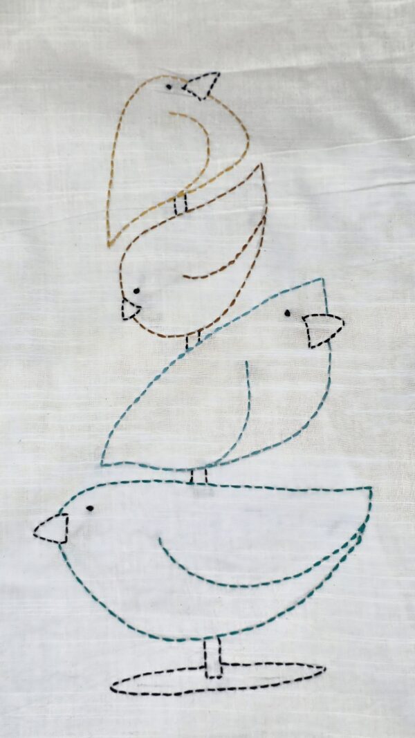 Untitled design - 1 Men White Cotton Applique Handloom Shirt